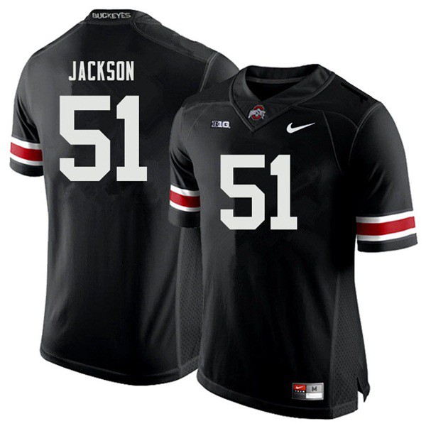 Ohio State Buckeyes #51 Antwuan Jackson Men College Jersey Black